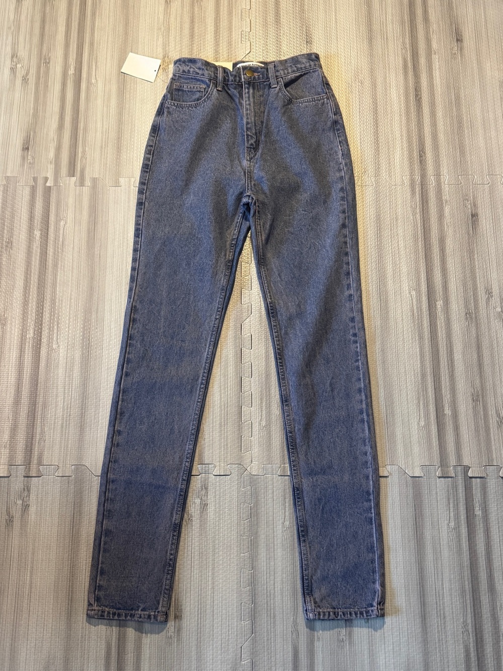 NWT American Apparel Women's High-Waist Jean, Pink Tinted Wash
